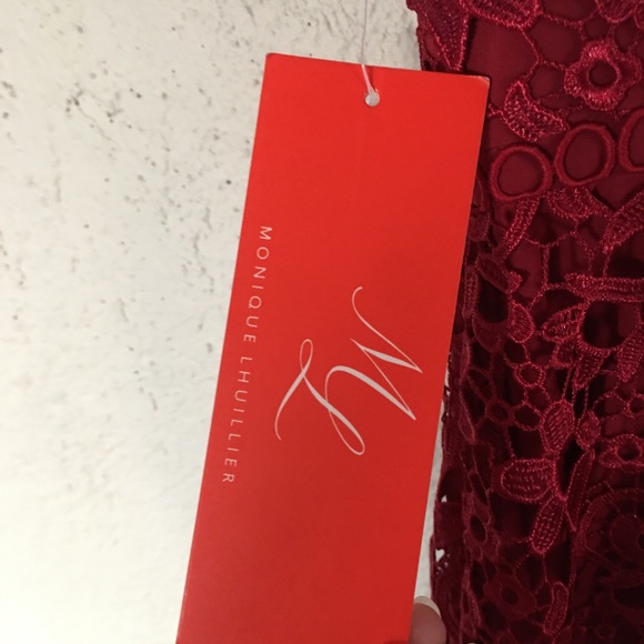 ML Monique Lhuillier Off The Shoulder Lace Dress New With Tag Size 10 - Picture 9 of 16